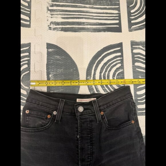 LEVIS Ribcage Straight Ankle Women’s Jeans in Black Rinse Size 25 - Picture 6 of 6